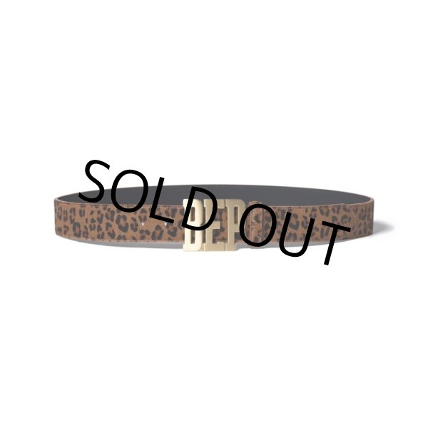 画像1: BlackEyePatch/LEOPARD PATTERNED LETTERS LEATHER BELT（MULTI） (1)