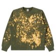 画像1: BlackEyePatch/SMALL OG ACID SPLATTERED CREW SWEAT（OLIVE） (1)