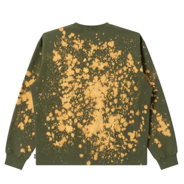 画像2: BlackEyePatch/SMALL OG ACID SPLATTERED CREW SWEAT（OLIVE） (2)