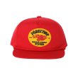 画像1: PORKCHOP/FIRE UP WAPPEN CAP（RED）［ワッペンキャップ-24秋冬］ (1)