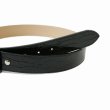 画像3: WACKO MARIA/CROCODILE EMBOSSED LEATHER BELT（BLACK）［レザーベルト-25春夏］ (3)