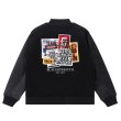 画像1: BlackEyePatch/LABEL PACK PATCHED STADIUM JACKET（BLACK） (1)