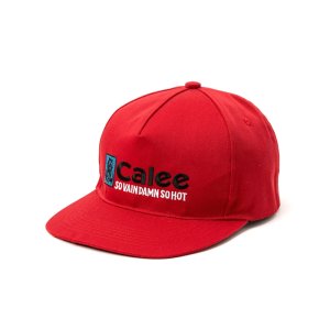 画像: CALEE/CAL NT LOGO TWILL CAP＜NATURALLY PAINT DESIGN＞（RED）［ツイルキャップ-25春夏］