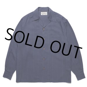 画像: WACKO MARIA/KASURI STRIPED OPEN COLLAR SHIRT（NAVY）［カスリストライプオープンカラーシャツ-25春夏］