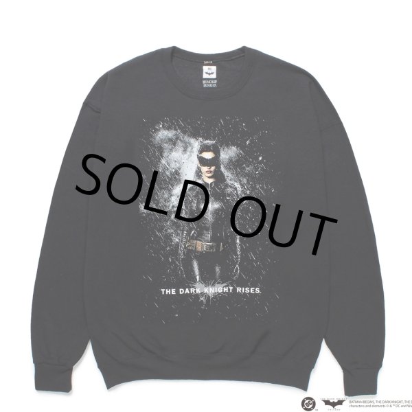 画像1: WACKO MARIA/THE DARK KNIGHT TRILOGY / SWEAT SHIRT（BLACK）［クルーネックスウェット-25春夏］ (1)