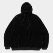 画像1: TIGHTBOOTH/VELOUR PULLOVER HOODIE（Black）［ベロアプルオーバーフーディー-25春夏］ (1)