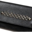 画像5: CALEE/STUDS LEATHER LONG WALLET（BLACK）［スタッズレザーロングウォレット-25春夏］ (5)