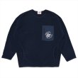 画像1: PORKCHOP/CS FLEECE SHIRT（NAVY）［フリースクルーネック-25春夏］ (1)