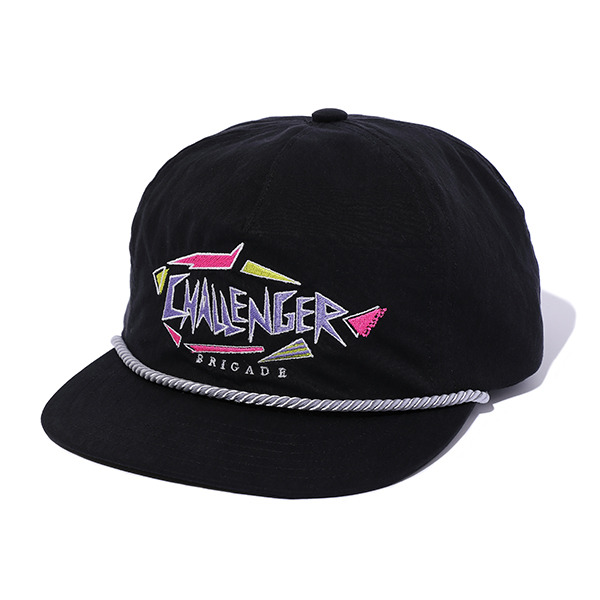 CHALLENGER/80'S NYLON CAP（ブラック）［80'Sナイロンキャップ-21春夏