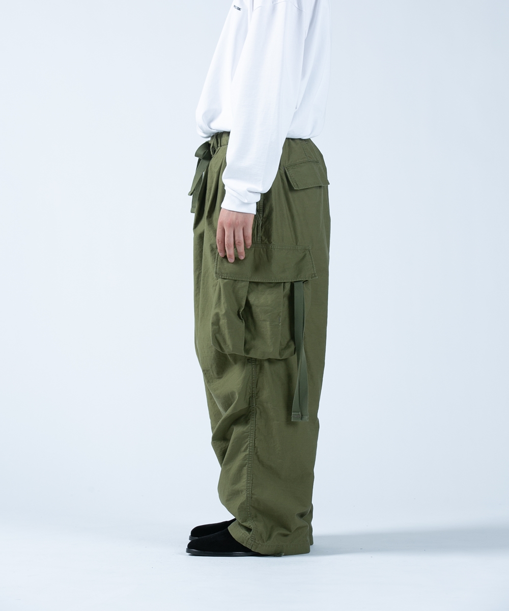 COOTIE/Back Satin Error Fit Cargo Easy Pants（オリーブ）［エラー