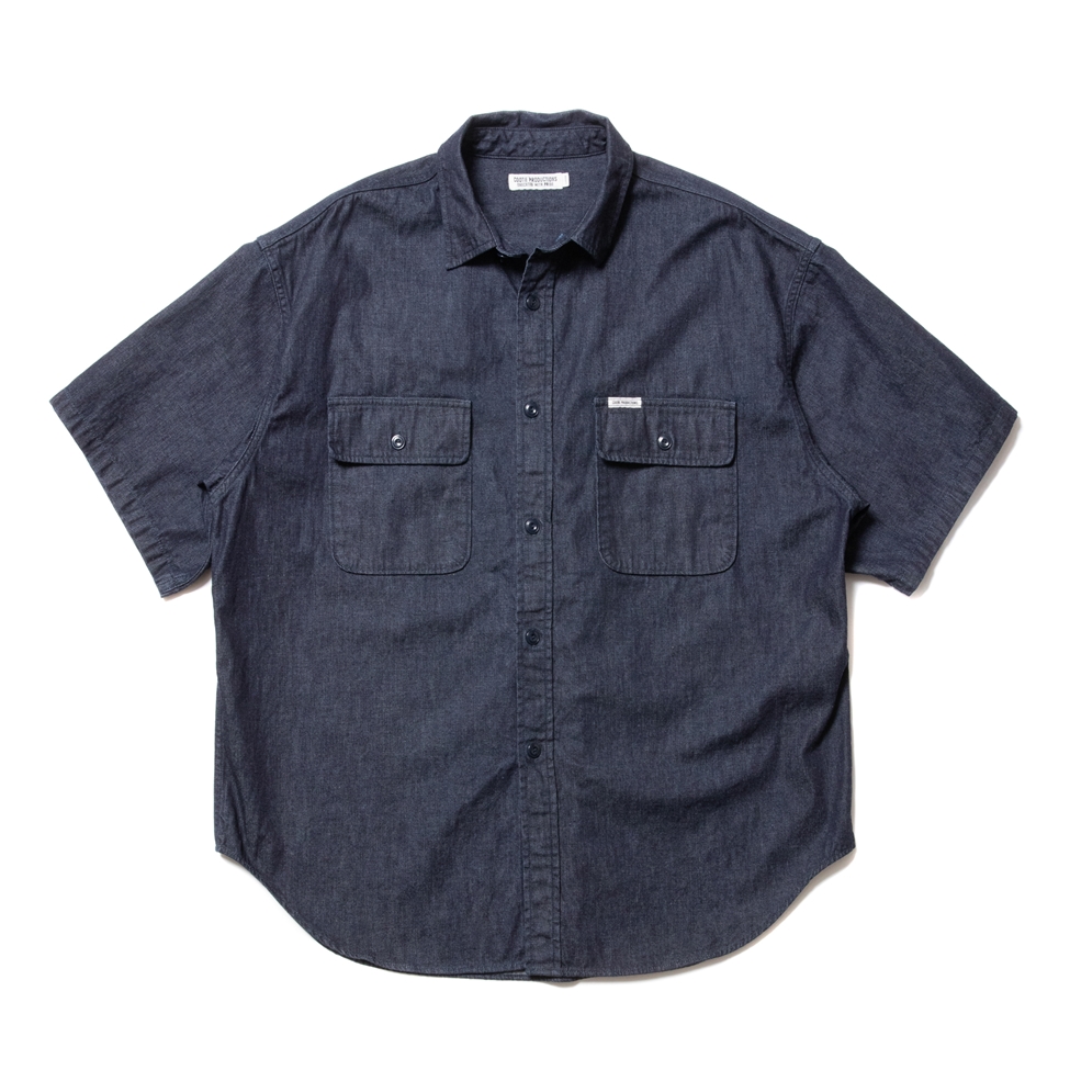 COOTIE/Error Fit Denim Work S/S Shirt（インディゴ）［エラー