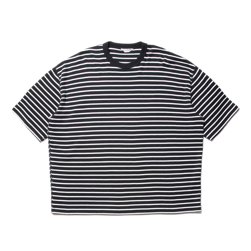 COOTIE/Heavy Thermal Border S/S Tee（ブラック/オフホワイト