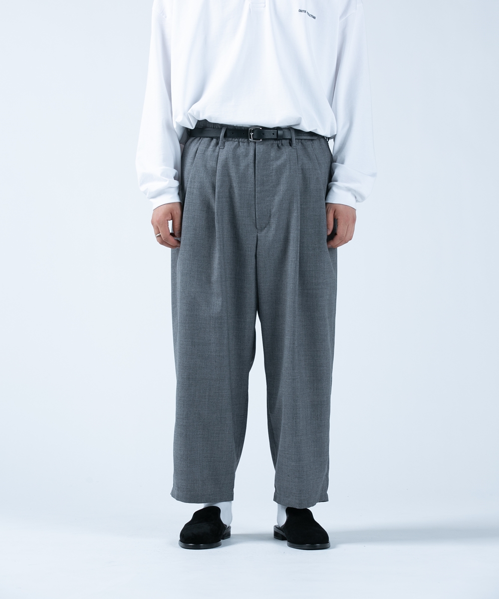 COOTIE/T/W 2 Tuck Easy Pants（アッシュグレー）［T/W 2タック