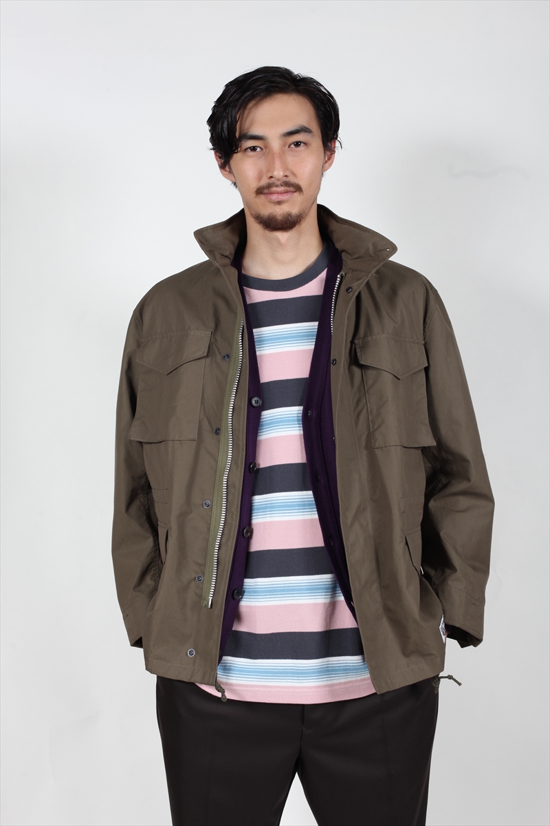 WACKO MARIA/STRIPED CREW NECK T-SHIRT（TYPE-2）（ピンク