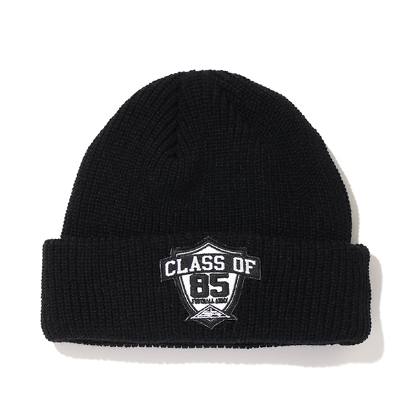 CHALLENGER/CLASS OF 85 KNIT CAP（ブラック）［ワッペンニット