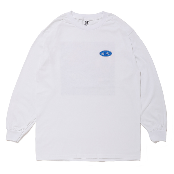 CHALLENGER/L/S PUDDLE TEE（ホワイト）［プリント長袖T-21秋冬］ - JONAS