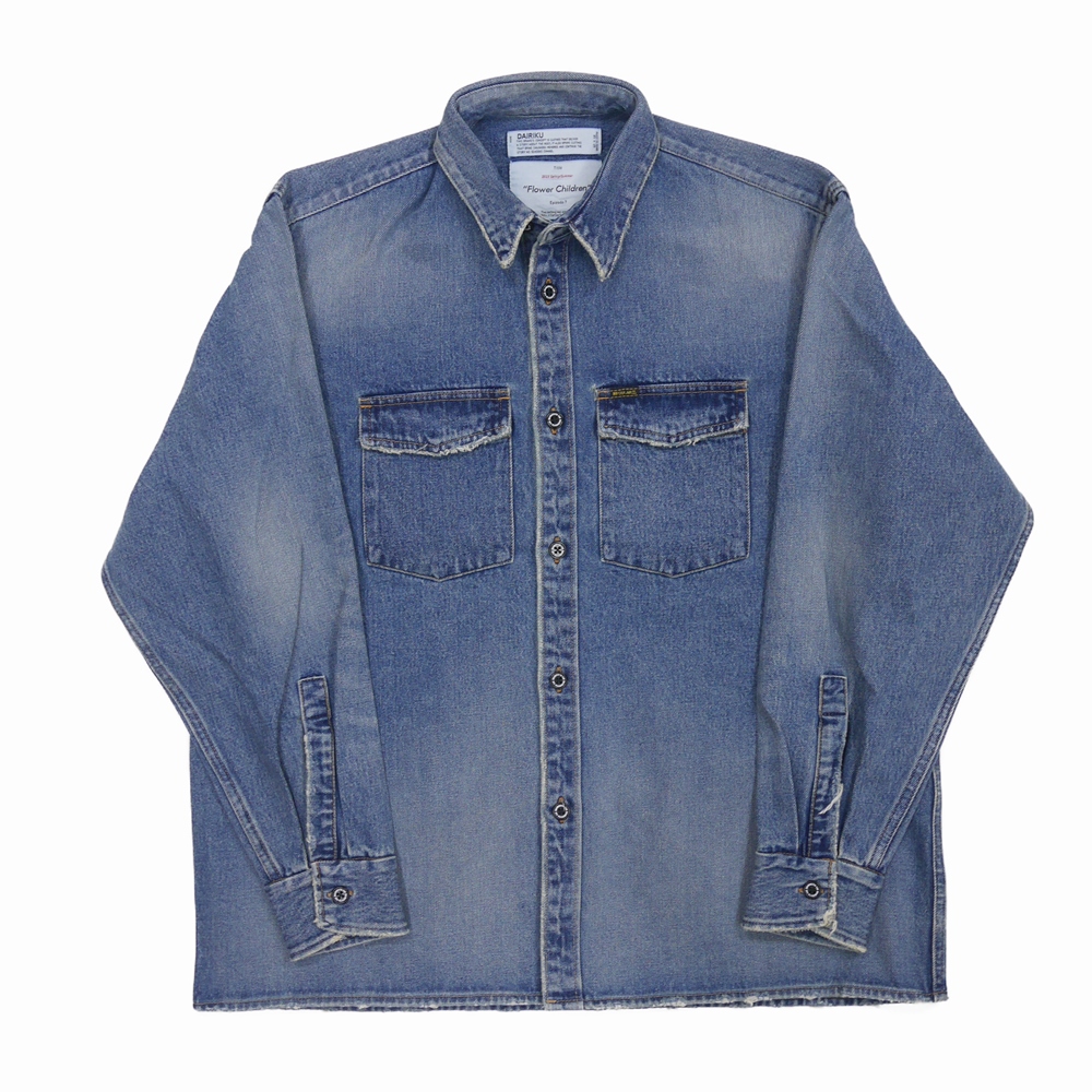 DAIRIKU/Heavy Ounce Denim Shirt（インディゴ） 【50%OFF】［ヘビー