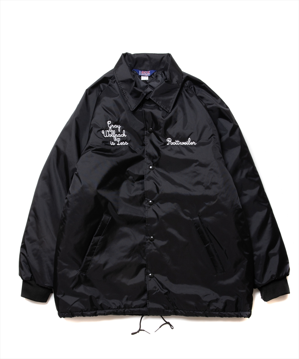 ROTTWEILER/GRAY COACH JACKET（ブラック）［中綿入りコーチJKT-21秋冬