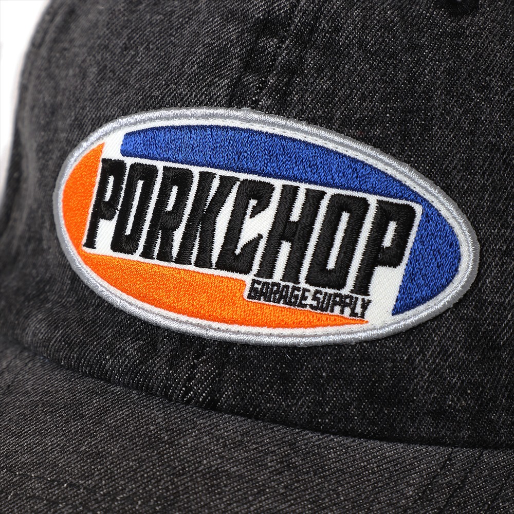 porkchop ブラックデニムキャップ | gualterhelicopteros.com.br