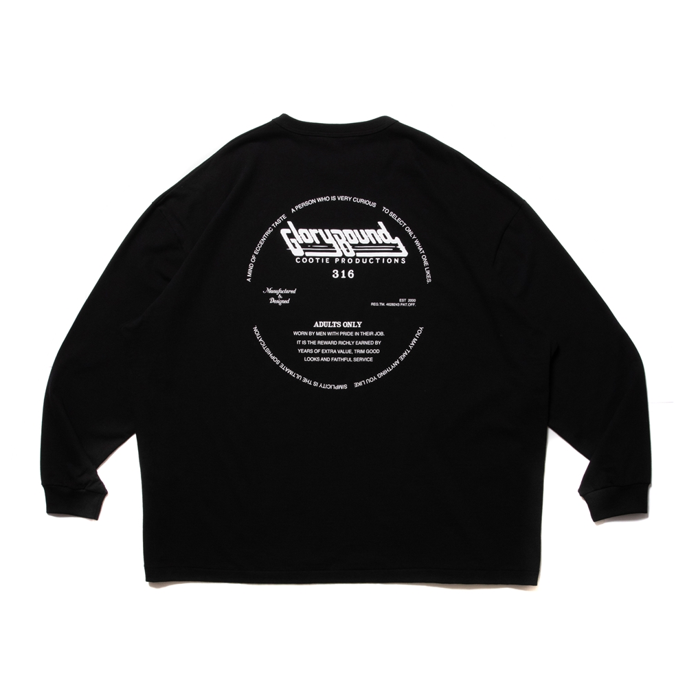 COOTIE/Print Oversized L/S Tee（316）（ブラック）［オーバーサイズ