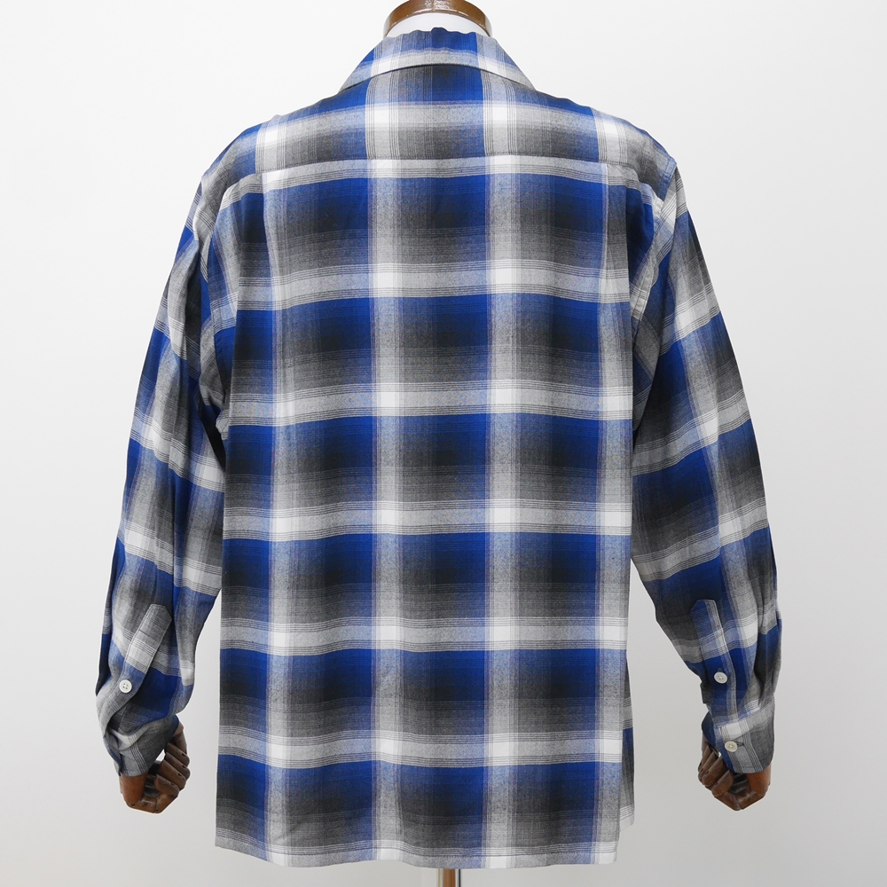 WACKO MARIA/CALIFORNIA CHECK OPEN COLLAR SHIRT（TYPE-1