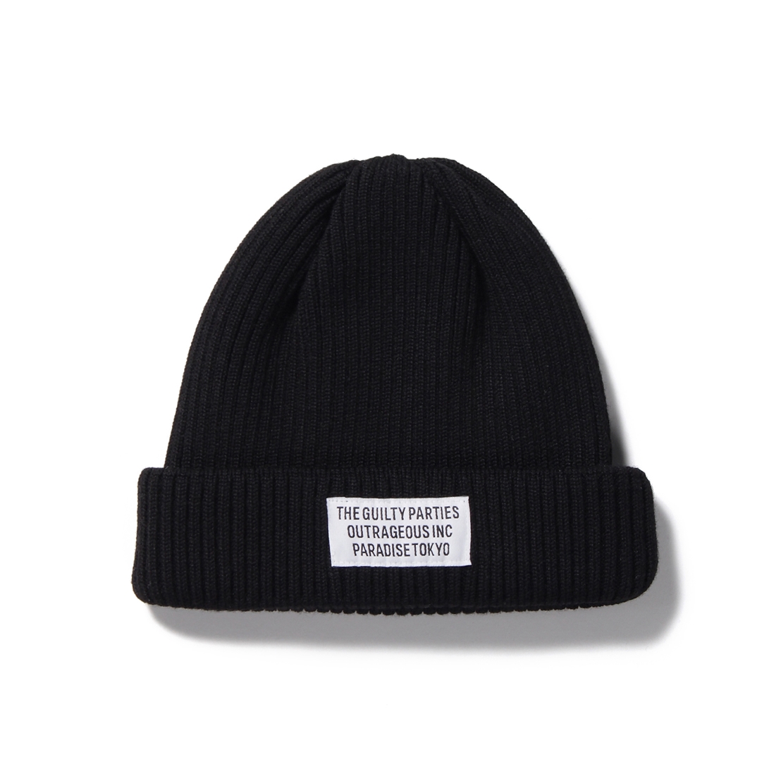 WACKO MARIA/WOOL WATCH CAP（TYPE-1）（ブラック）［ニットキャップ