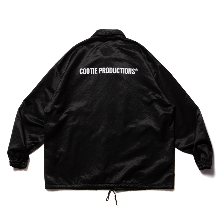 COOTIE PRODUCTIONS/R/C Satin Coach Jacket（ブラック）［R/Cサテン