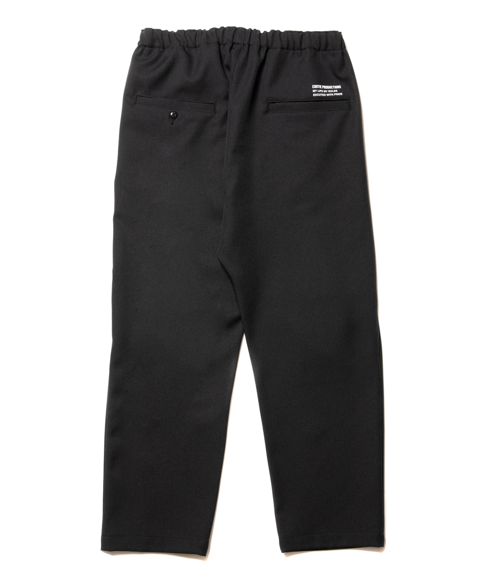 COOTIE PRODUCTIONS/Polyester Twill Easy Ankle Pants（ブラック