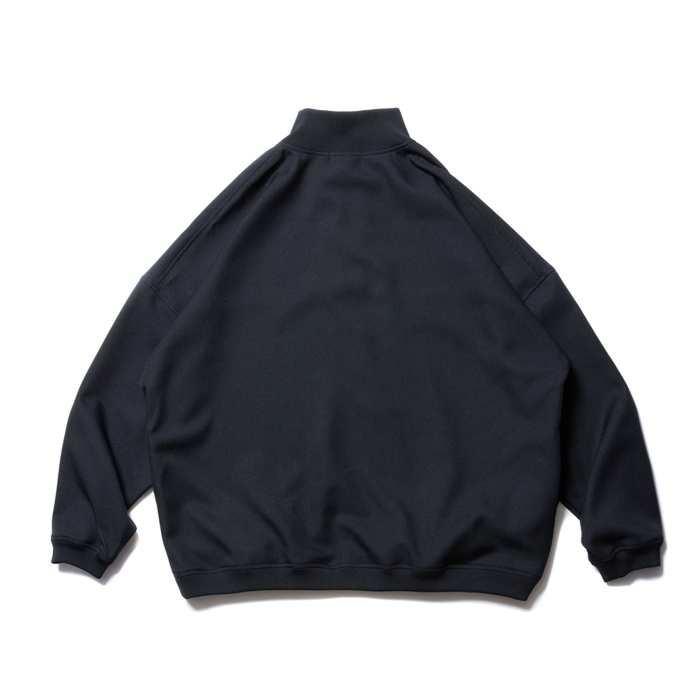 COOTIE PRODUCTIONS/Polyester Twill Half Zip L/S Tee（ブラック