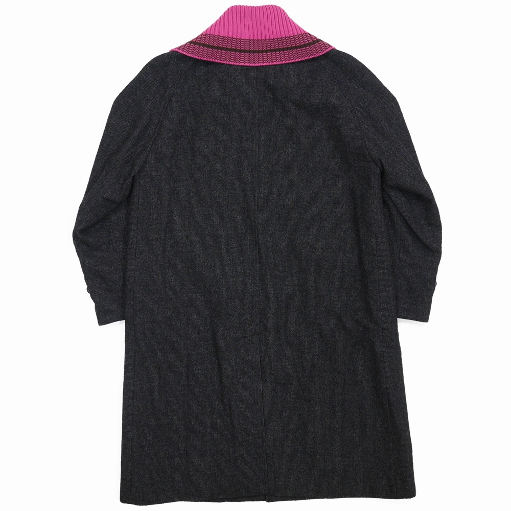 DAIRIKU/Studium Rib Collar Tweed Raglan Coat（ブラック） 【50%OFF