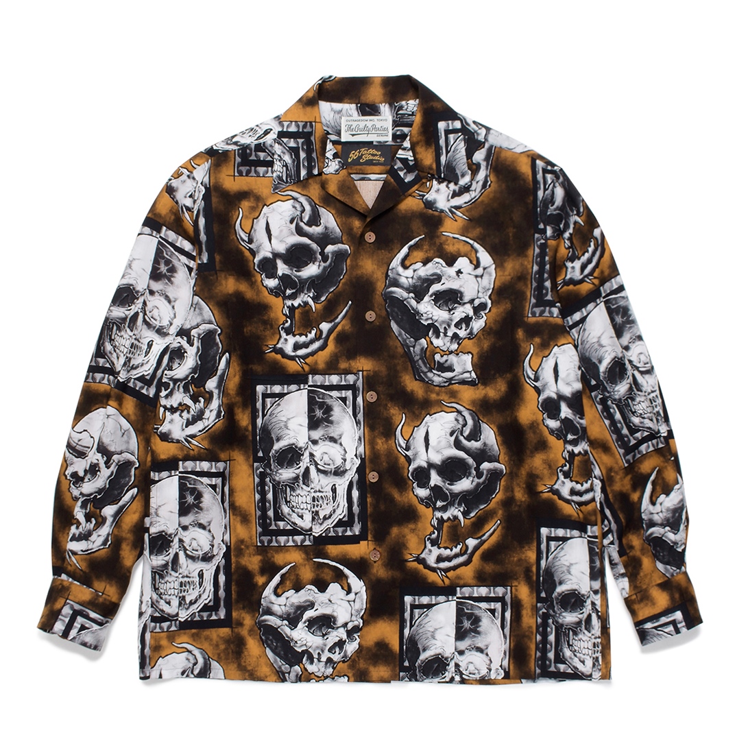 wackomaria ghost skull aloha shirts - speedlb.com