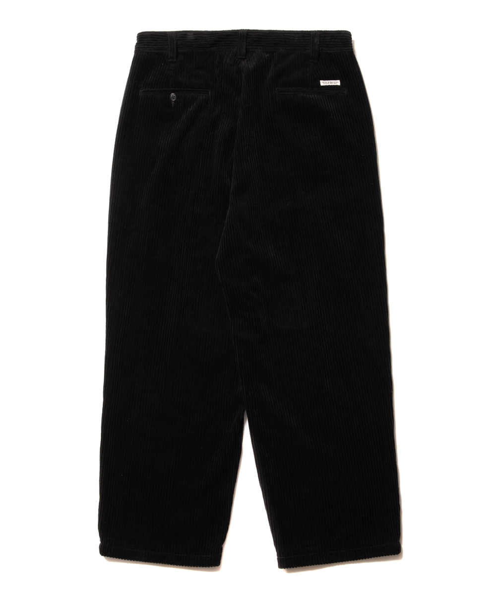 COOTIE PRODUCTIONS/Wide Corduroy 2 Tuck Trousers（ブラック ...