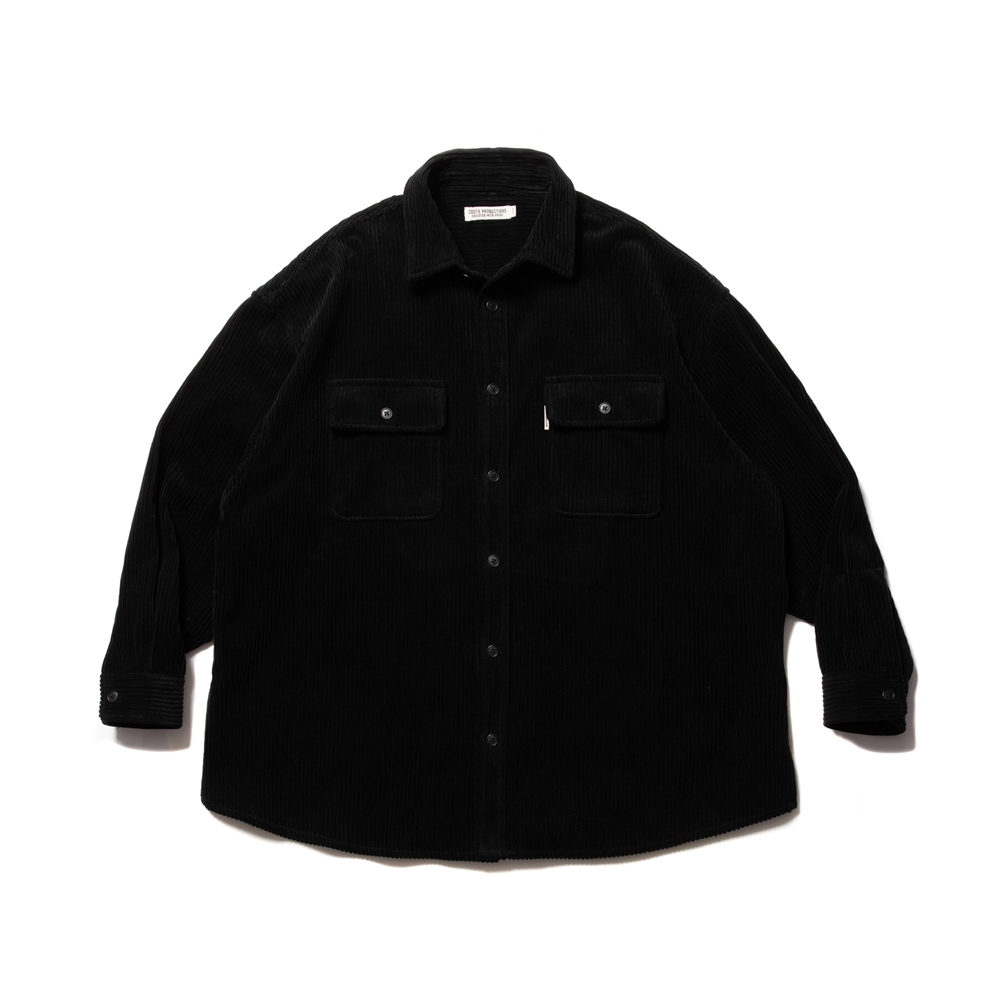 COOTIE PRODUCTIONS/Wide Corduroy CPO Jacket（ブラック）［ワイド