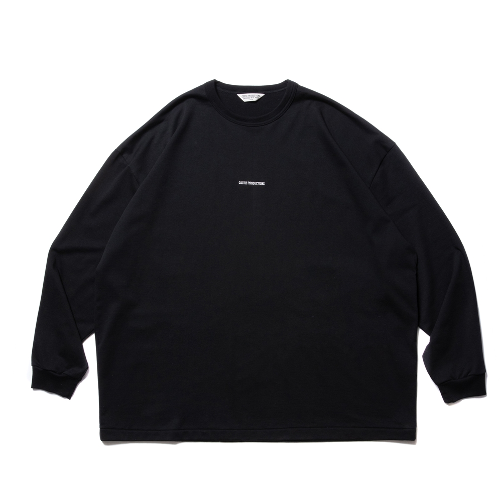 COOTIE PRODUCTIONS/Supima Cotton Sweat Oversized L/S Tee（ブラック