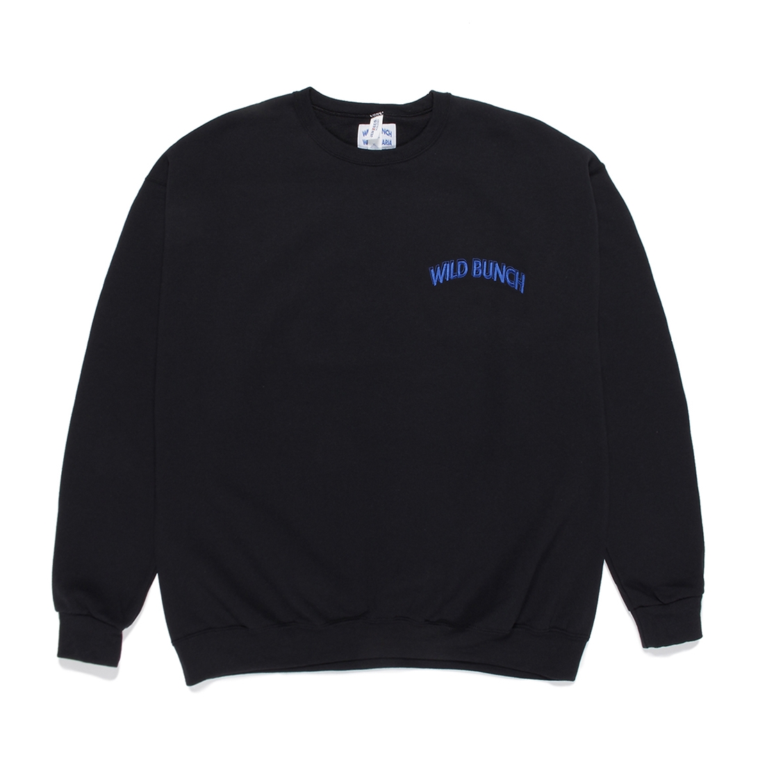 WACKO MARIA/WILD BUNCH / SWEAT SHIRT（TYPE-2）（ブラック）［クルー