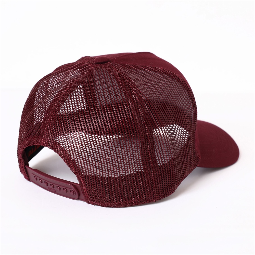 PORKCHOP/ROUNDED WAPPEN CAP（マルーン）［ワッペンメッシュキャップ