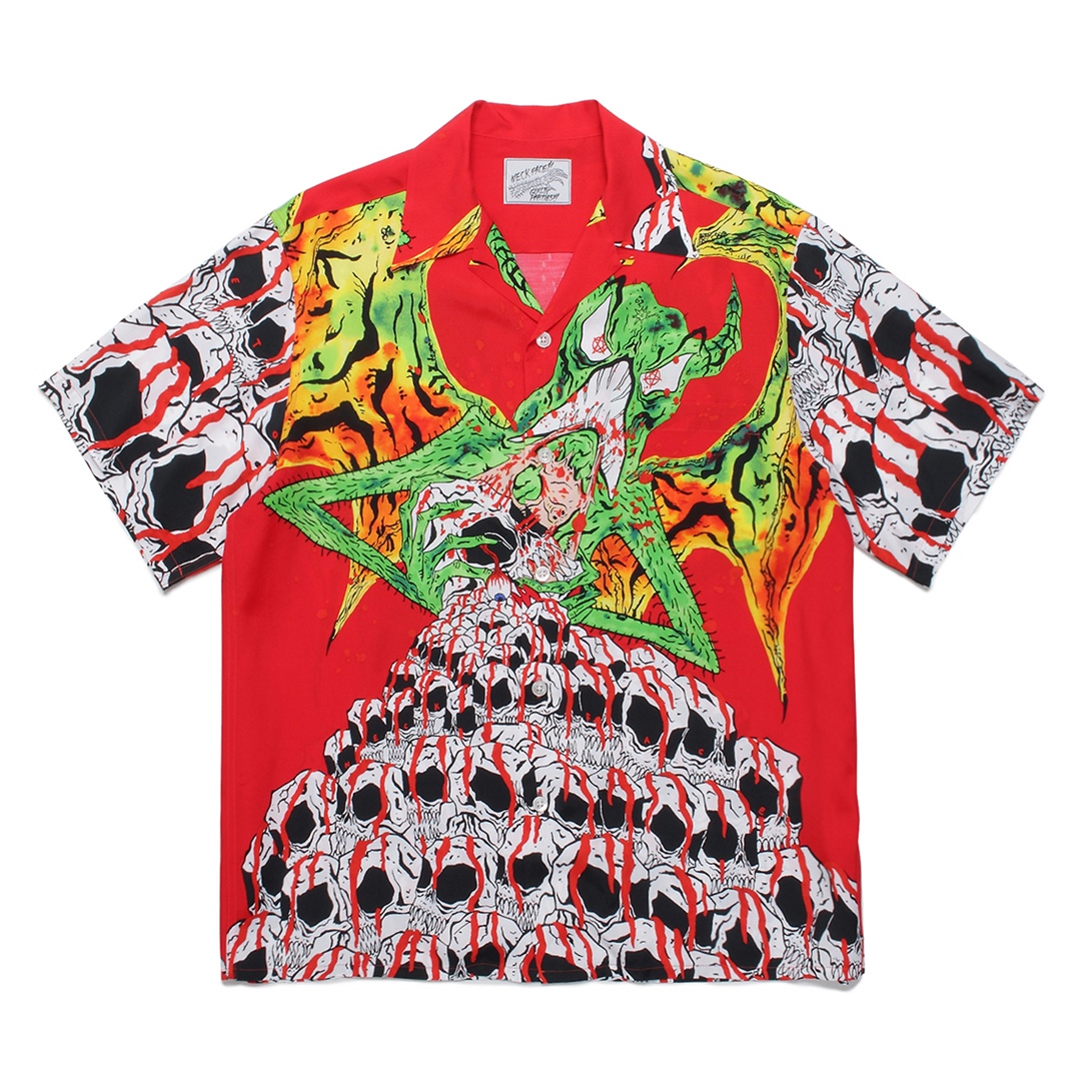 WACKO MARIA/NECKFACE / HAWAIIAN SHIRT（TYPE-1）（レッド ...