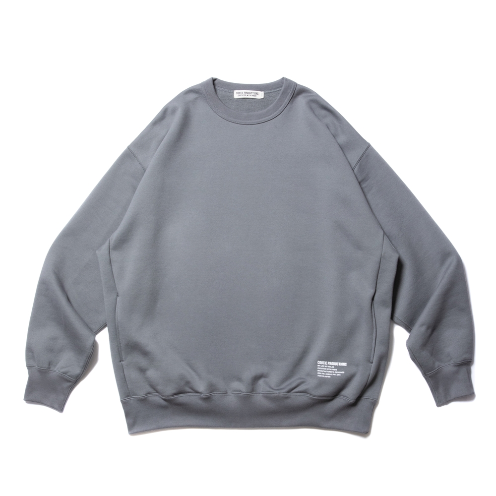 COOTIE PRODUCTIONS/Compact Yarn Crewneck Sweatshirt（グレー