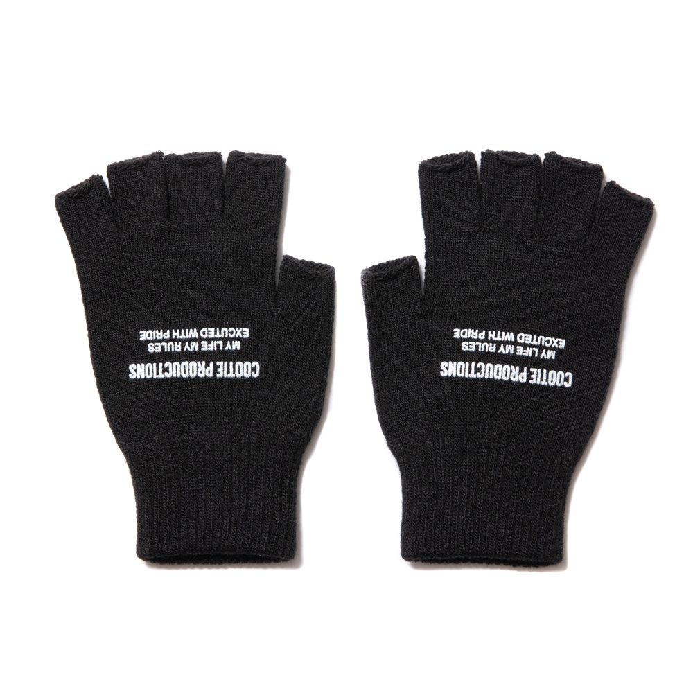 COOTIE PRODUCTIONS/Fingerless Knit Glove（ブラック）［フィンガー