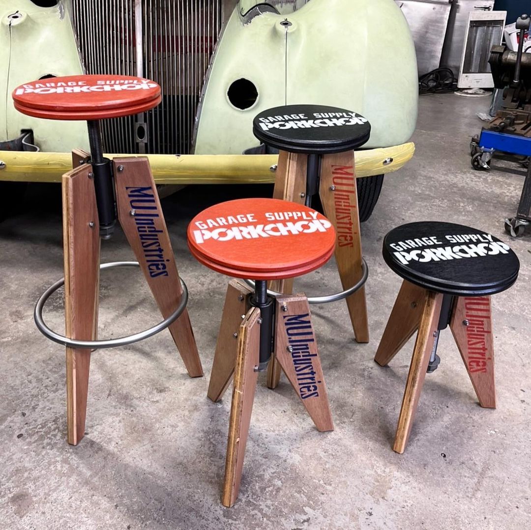 PORKCHOP/ADJUSTABLE PORK STOOL LOW（レッド）［アジャスタブル