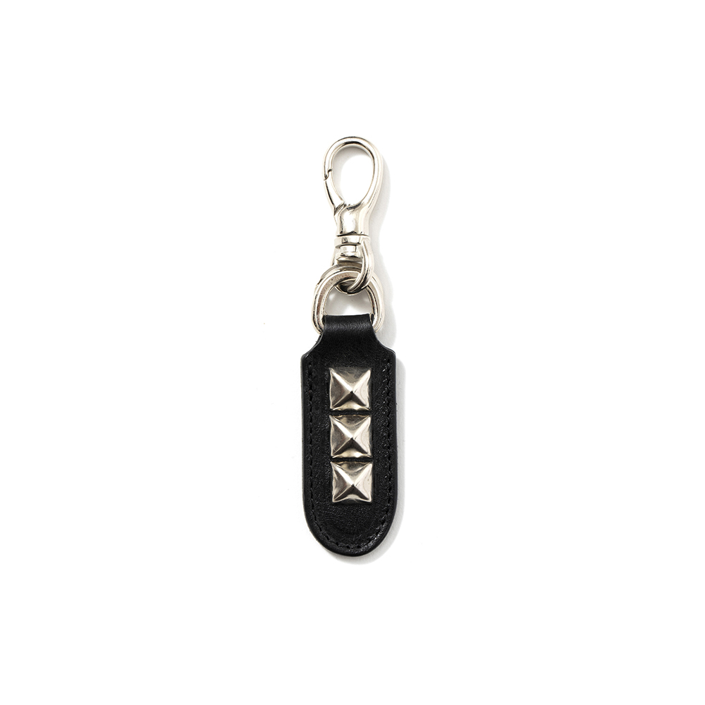 CALEE/Studs & Embossing assort leather key ring（Type A
