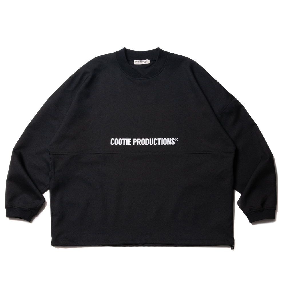 COOTIE PRODUCTIONS/Polyester Twill Football L/S Tee（ブラック 