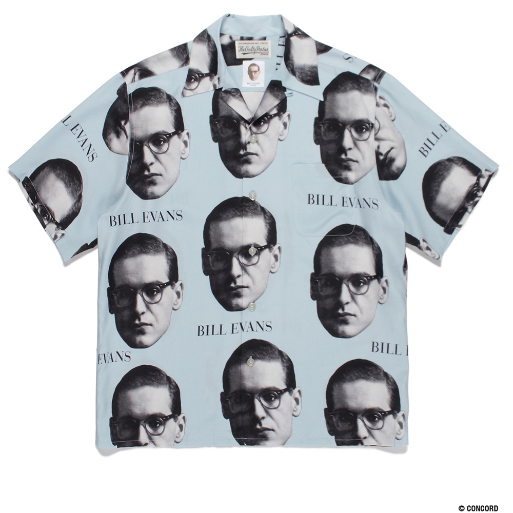 画像: WACKO MARIA/BILL EVANS / HAWAIIAN SHIRT S/S（TYPE-2）（ライトブルー）［ハワイアンシャツ-22春夏］