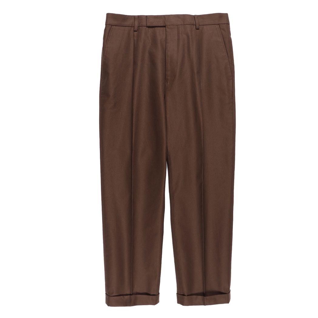 WACKO MARIA/PLEATED TROUSERS（TYPE-2）（ブラウン）［ワンタック 