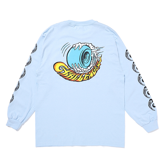 CHALLENGER/L/S CHALLENGER WHEELS TEE（LT BLUE）［プリント長袖T-22