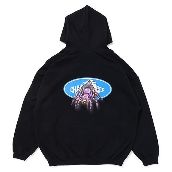 CHALLENGER/LOGO SPIDER HOODIE（BLACK）［プルオーバーパーカー-22