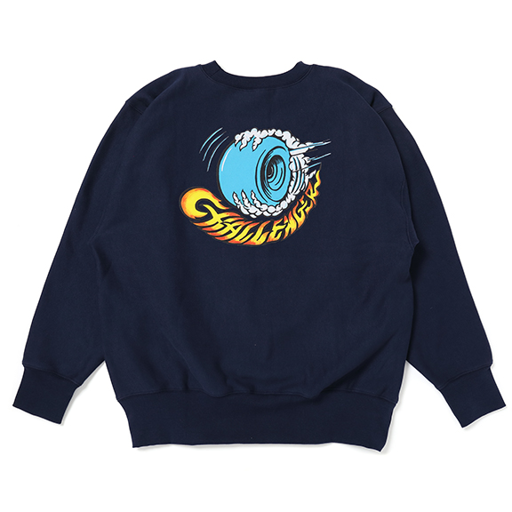 画像: CHALLENGER/CHALLENGER WHEELS C/N SWEAT（NAVY）［クルーネックスウェット-22秋冬］