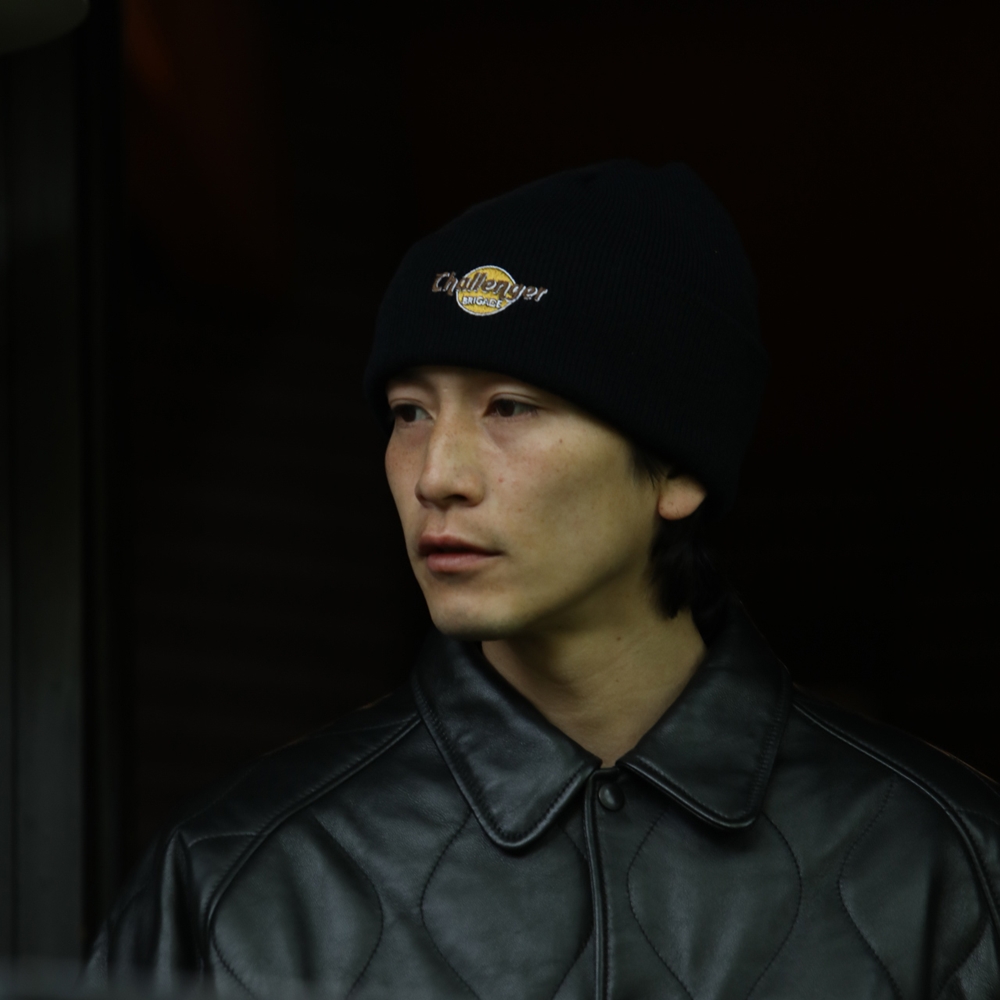 画像: CHALLENGER/MUD LOGO KNIT CAP（BLACK）［ニットキャップ-22秋冬］