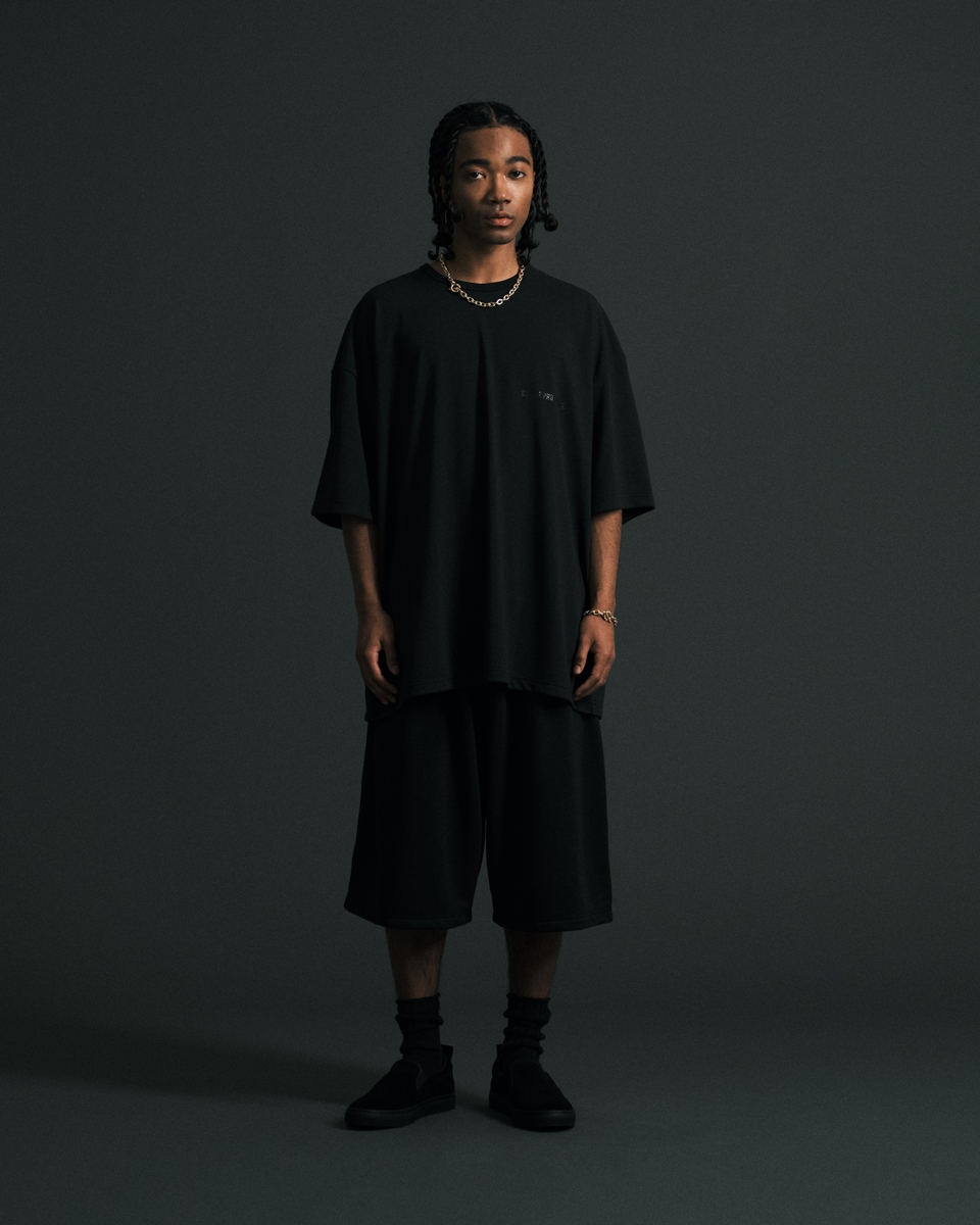 COOTIE PRODUCTIONS/Dry Tech Jersey Oversized S/S Tee（Black