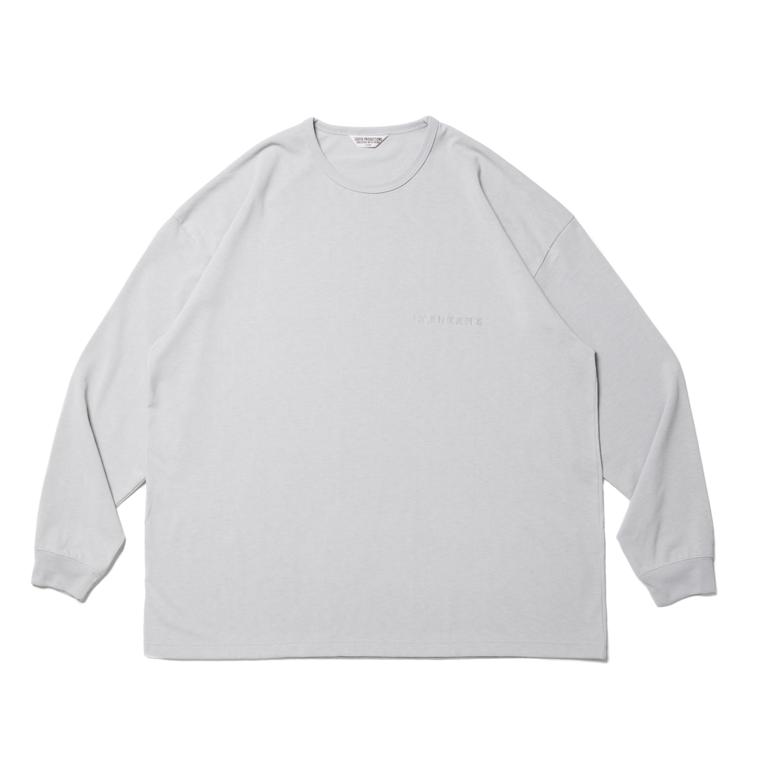 COOTIE PRODUCTIONS/Dry Tech Jersey Oversized L/S Tee（Gray